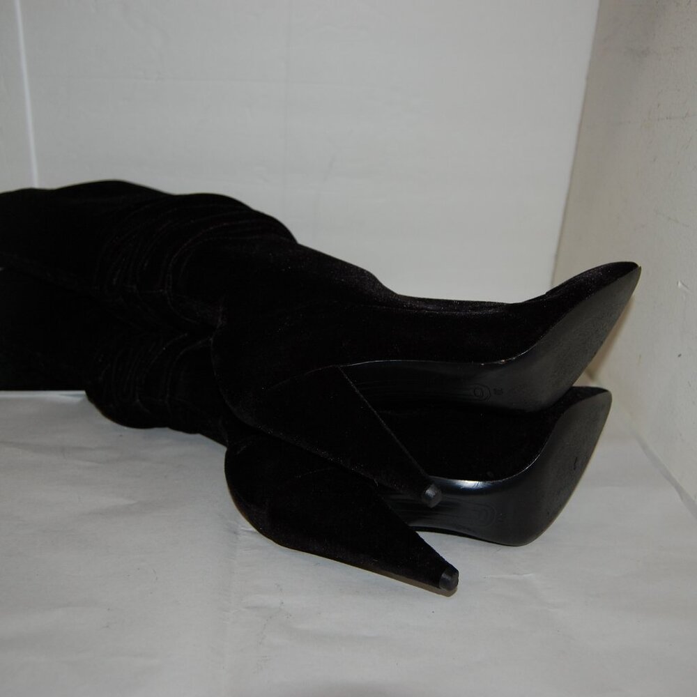 39/8.5 Stella Luna Stretch Velvet Leather Over Knee High Heels Thigh Hight Boots - Picture 7 of 11